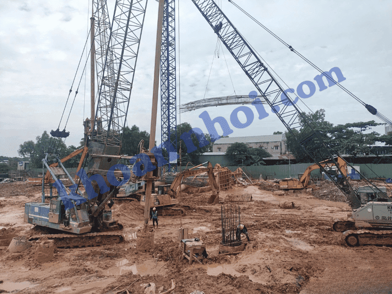 Kỹ thuật công tác hạ lồng thép cọc D1200 chuyên nghiệp tại khoannhoi.com