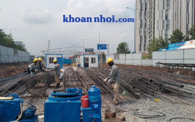 Công trường thi công cọc nhồi Tây ninh